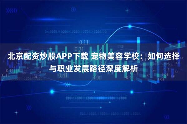 北京配资炒股APP下载 宠物美容学校:如何选择与职业发展路径深度解析