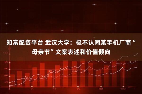 知富配资平台 武汉大学：极不认同某手机厂商“母亲节”文案表述和价值倾向